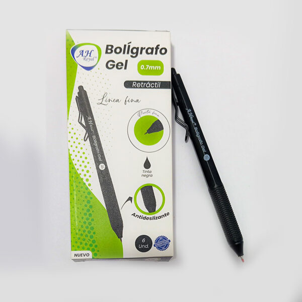 Bolígrafo Retractil 0.7 Gel AH Royal