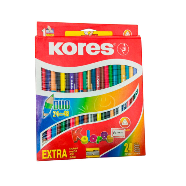 Colores Triangular Doble Punta x 24 Kores